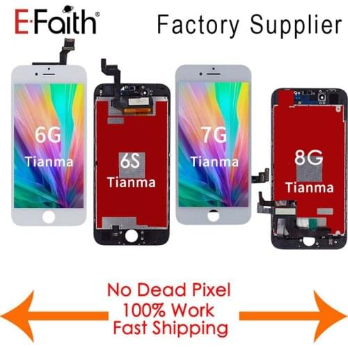 EFaith 20pcs/lot Tianma Quality 4.7 inch Display For iPhone 6 6G 6S 7G 8G lcd No dead pixel with Touch Screen Digitizer by DHL