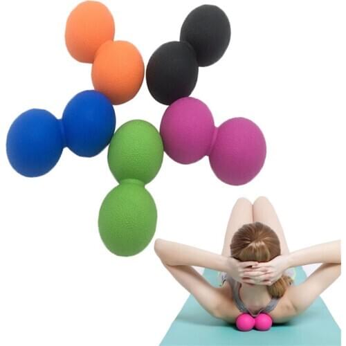 1PC Peanut Shape Massage Yoga Fitness Ball Relieve Body Stress PVC/EVA Foot Spiky Muscle Massager Ball Foot Massager
