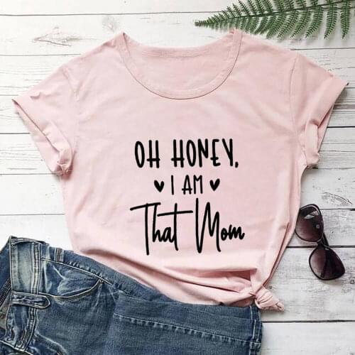 I Am That Mom 100%Cotton Womens T Shirt Mom Life Funny Summer Casual O-Neck Short Sleeve Top Gift for Mom Birthday Gift