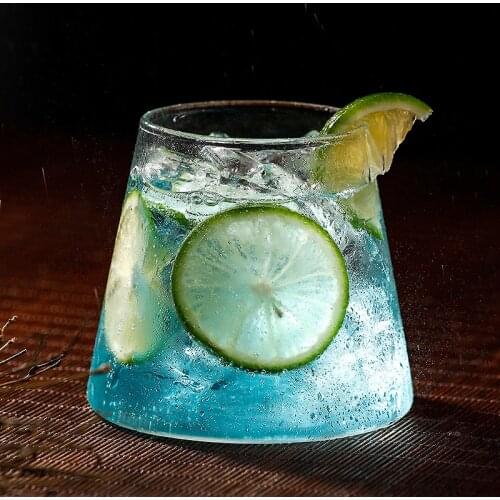 Ins web celebrity of high borosilicate glass of fruit juice cup Japanese Fuji cocktail glass of whiskey glass