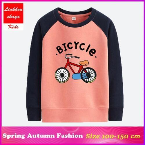 Liakhouskaya 2019 Fashion Cartoon Christmas Bike Sweatshirts Long Sleeve Tops For Girls Hoodies Clothes For Teens Girls 12 Y