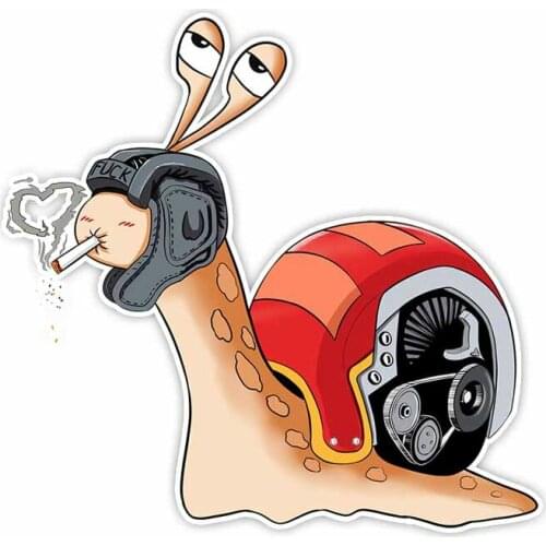 Hot Lovely Snail Cartoon Graffiti Car Stickers Styling Sunscreen Decal Car Decorative KK16*15cm Vinyl