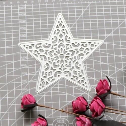 Metal Cutting Dies Cut Die Mold Five-pointed Star Flower Frame Scrapbook Paper Craft Knife Mould Blade Punch Stencils