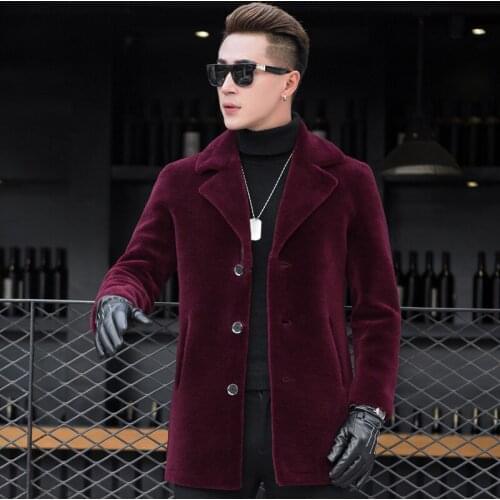 Genuine Leather Men 2020 Winter Real Coat 100% Wool Jacket Sheep Shearing Fur Coats Jaqueta De Couro ZL369