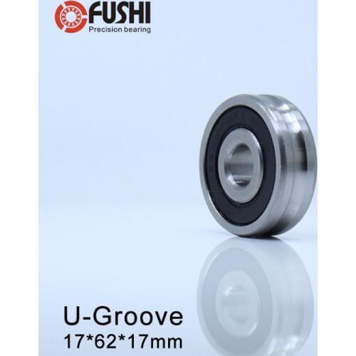 Outer Ring With U-groove Bearing 17*62*17 mm 1PC Wire Cable Pulley Bearing Walking Heavy Pulley Crane U Groove Wheel Bearings