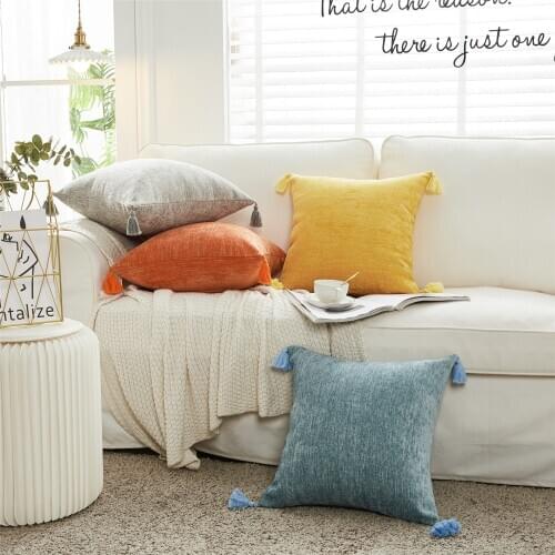 Chenille Home Decorative Throw Pillow Rustic Pillow Cover Multicolor Pillow Case Sofa Cushions