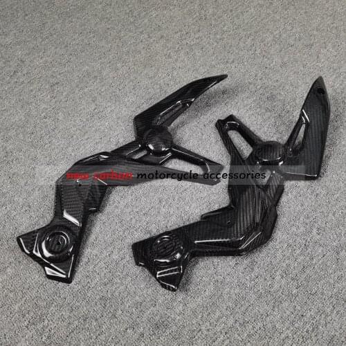 Carbon Fiber Motorcycle Left Right Engine Frame Side Cover Cowl Panel Trim Body Fairing Cover For Kawasaki Z900 2020 2021 Z 900