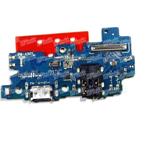 Original For Samsung Galaxy A30S A307 A307F Dock Connector Micro USB Charger Charging Port Flex Cable Microphone Board