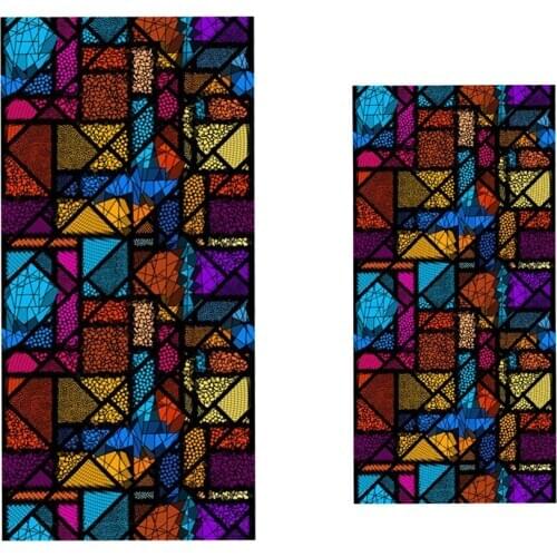 2pcs/set No Glue Mosaic Glass Film Privacy Window Film Anti UV Art Sticker
