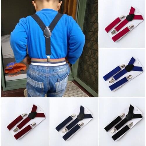 Suspenders Clips Children Suspenders Belt Baby Boys Girls Clip-on Y-Back Braces Elastic Kids Costume Adjustable Strap Belts