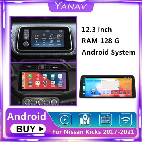 Radio 2 Din Android Carplay Wireless For Nissan Kicks 2017-2021 Auto Multimedia Video GPS Navigation in Head Unit tape recoder
