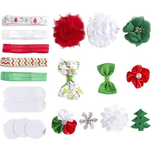 Christmas Baby Headband Set DIY Handmade Decorative Infant Headwear Hair Band Hair Accessories Party Dress Up