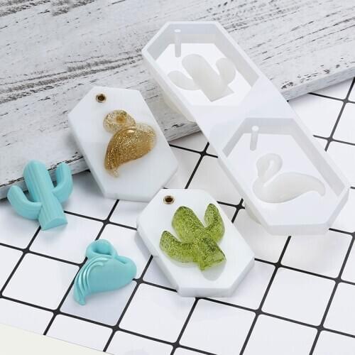 Silicone Mould Cactus Flamingo Incense Wax Gypsum Mold Dried Flower Resin Decorative Craft DIY Epoxy Resin Molds