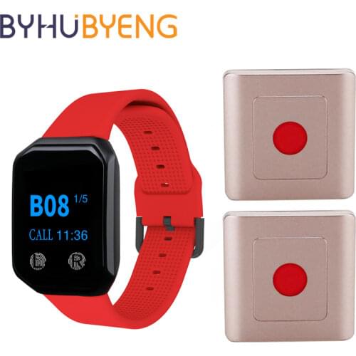 BYHUBYENG Restaurant Calling System Call Waiter Service Receiver Watch Call Buttons for Hookah Caregiver Pager