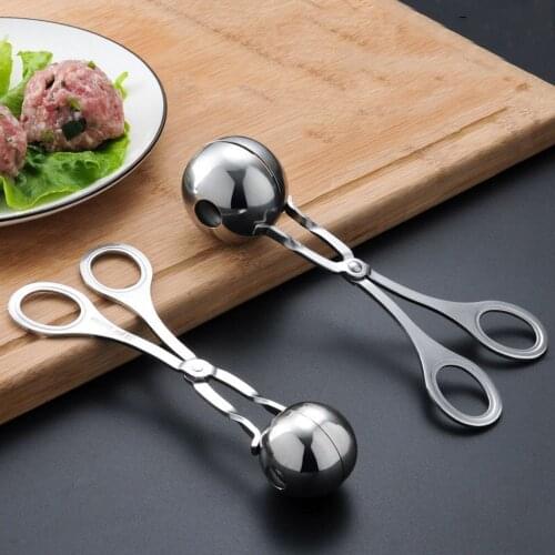 S/M Non Stick Meatball Scoop Ball Maker Stainless Steel Melon Ballers Spoon Tool For Rice Ice Cream Fruit Chocolate