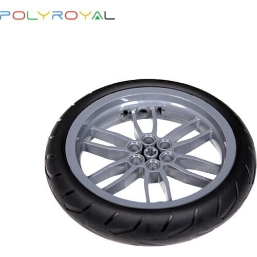 Building Blocks accessories DIY Technic Parts Moc 94.2x17mm 1 PCS Tire Off-road Car Leather wheel Compatible Assembles Particles