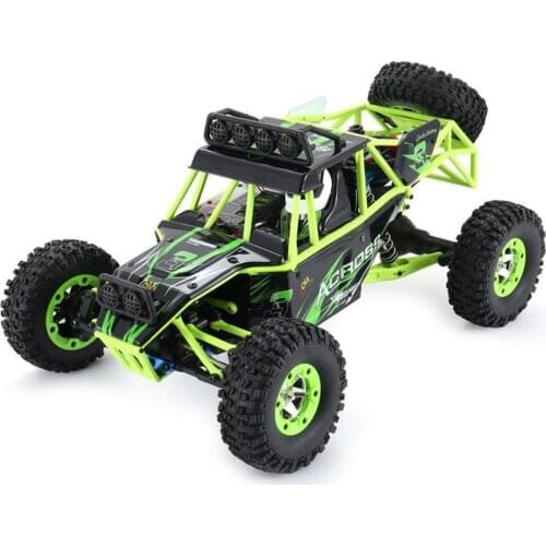 WLtoys 12427 2.4G 1:12 4WD Crawler Remote Control RC Car With LED Light Two Battery Buggy Vehicle with LED Light