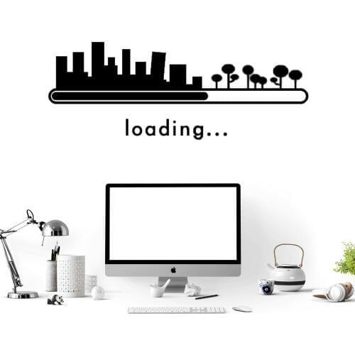 Loading Cityscape Wall Sticker Decal Game Sticker Home Playroom Wall Art Decoration A00508