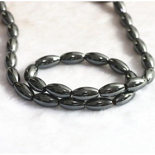 Iron ore black hematite stone 5X7mm 8X12mm beautiful Drops water loose beads diy jewelry making 15 inches B227