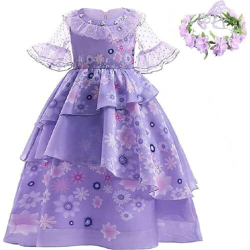 2021 Girls Back Hollow Flower Dress Kids Princess Dress Wedding Dresses Elegant Flower Girl Lace Banquet Dress Children Clothing