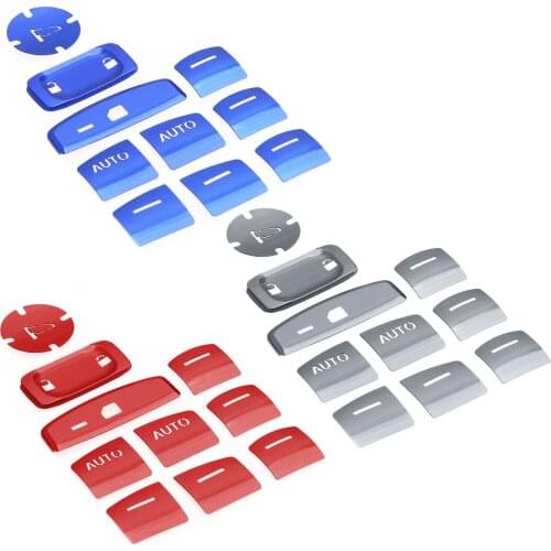 1Set Window Lift Switch Button Sticker Trim Cover Car Metal Fit For Honda Accord 2018 2019 2020 2021 Left Hand Drive