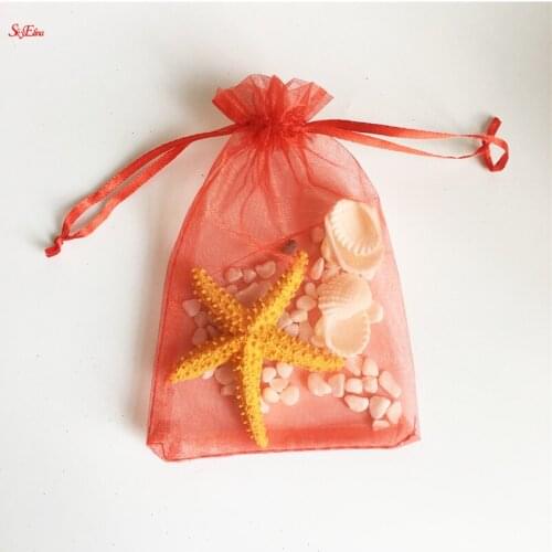 100PCS/lot Fashion white Organza Bag 10x15cm Jewelry Packaging&Display Bracelet Earrings Small Gift Bag Jewellery Pouch 6Z