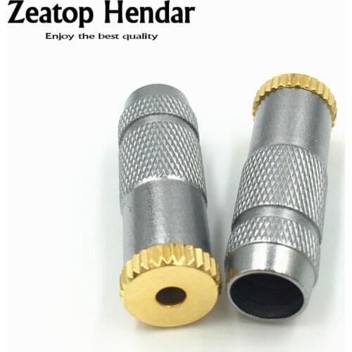 2Pcs Brass 2.5mm 4Pole Female Jack Audio Connector Soldering DIY Mini Jack High Quality