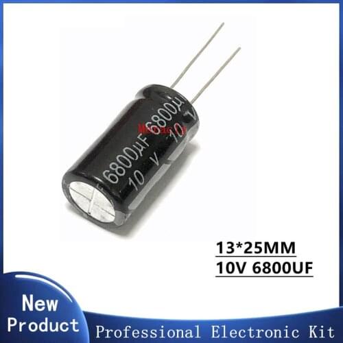 2PCS 10V 6800UF 20% High frequency and low impedance in-line aluminum electrolytic capacitors long life Brand new authentic