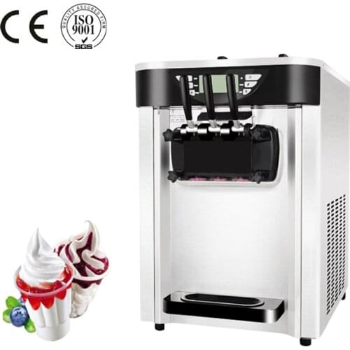 2021 Hot Sale 3 Flavor Ice Cream Machine Soft IceCream Making Machine pink silver color for choose