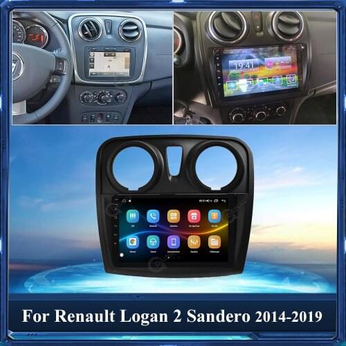 128GB 2din Android 10.0 For Renault Logan 2 Sandero 2014 2015 2016-2019 Car Radio DVD Multimedia Video Player Navigation GPS