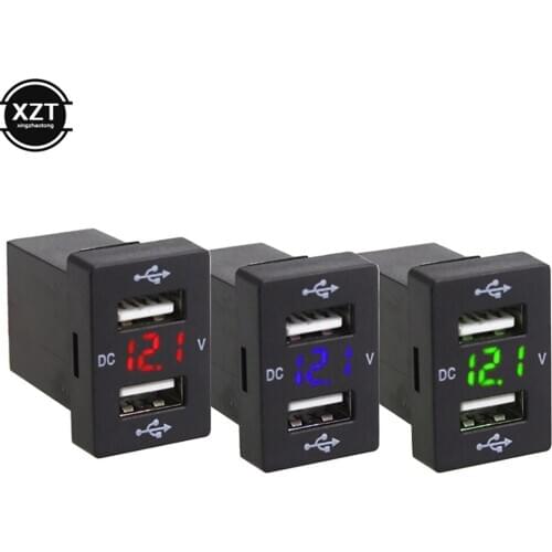 2.1A Dual USB Car Socket Charger 12-24V Promotional LED USB Car Power Adapter Charger For Toyota For Mobile Phone Car Charger