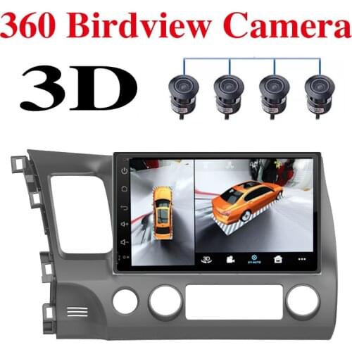 For HONDA Civic 8 FA FD FG FN 2005~2012 Car Multimedia GPS Radio Navigation NAVI Player Integrated CarPlay 360 BirdView 3D