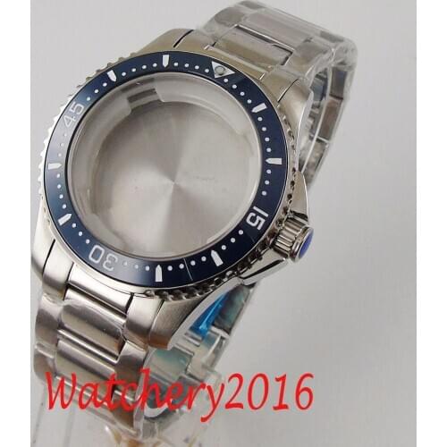 40mm Stainless Steel Watch Case + Watch Bracelet Fit ETA 2836 MIYOTA 8215 Movement