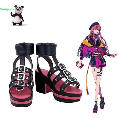 CosplayLove Paradox Live Anne Faulkner Black Shoes Cosplay Long Boots Leather Custom Made For Party Christmas Halloween
