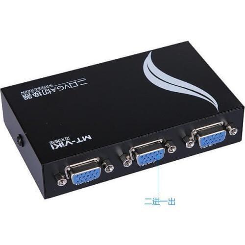 2 Port VGA Monitor Projector Sharing Sharer 2 PC to 1 Monitor Selector Switch Box manual Switcher converter for LCD PC TV