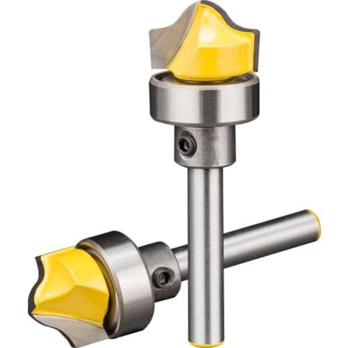 1/4inch 6.35mm Shank Woodworking Router Bits Arc Milling Cutter for Wood Flush Straight Trimming Chamfer Engraving Tool