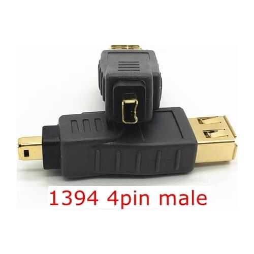 IEEE1394 adapter IEEE 1394 4Pin male to 6Pin female Firewire Connector Adapter IEEE-1394a Male to female 4-Pin to 6-Pin