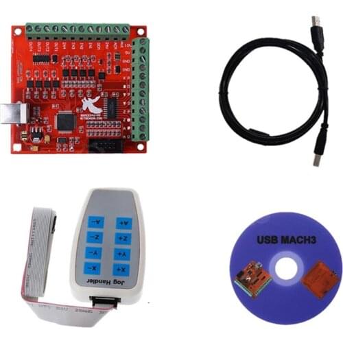 Breakout Board CNC USB MACH3 100Khz 4 Axis Interface Driver Motion Controller Driver Board with Jog Handler