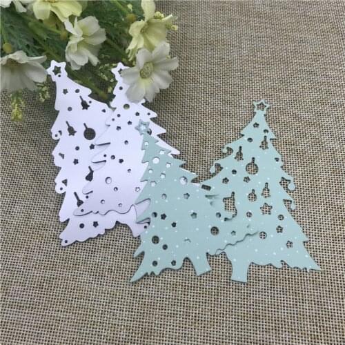 2pc Christmas Tree card metal die decoration for scrapbook punching card cutting DIY process edge cutting