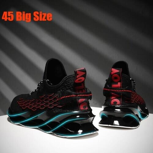 Plus Size Summer Outdoor Mens Running Shoes Women Sports Shoes Men Sport Shoes for Man Sneakers Black Fitness Runners GMB-0406
