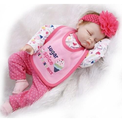 Free shipping hot sale lifelike reborn baby doll close eyes cant open newborn baby fashion doll