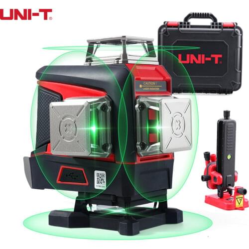 UNI-T 16Lines 4D Green Laser Level Tripod Green Horizontal And Vertical Cross Lines With Auto Self-Leveling Indoors and Outdoors