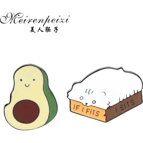 Meirenpeizi Meow~ Box Cat pins Badges Brooches Cute Kawaii Animal Cat pins collection Gift for Cat Lover Kitty Mom Gifts