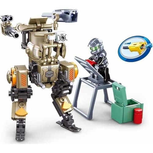 2021 Army Military Soldier City Police SWAT Armed Patrol Mech Model Building Blocks Bricks Kids Toys