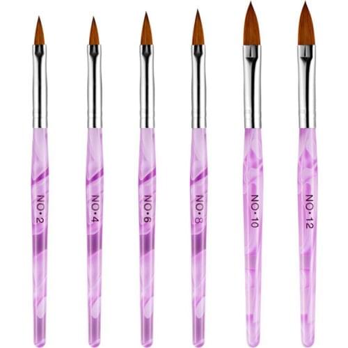 6pcs Nail Painting Brush Pen Set Nail Brushes Dotting Pen Manicure Nail Polishing Painting Brush Pen Nail Art Accessories