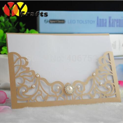 Birthday wishes card custom luxurious wedding invitatation card (inner paper,envelop included)