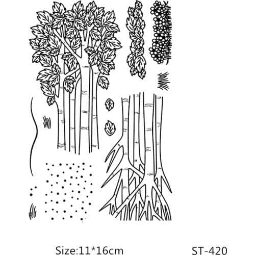 AZSG White Poplar Tree Clear Stamps/Seals For DIY Scrapbooking/Card Making/Album Decorative Silicone Stamp Crafts