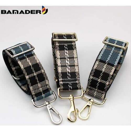 BAMADER Adjustable Bag Strap Checkered Pattern Handbag Belt Wide Shoulder Bag Strap Replacement Adjustable Bag Accessories Parts