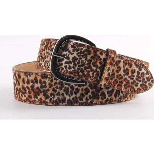 New Fashion Genuine Leather Belts Male Leopard Vintage Pin Buckle PU Belt for Luxury Strap Waistband Classice Men High Quality