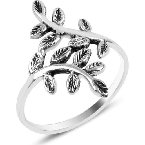 Silverlina Silver Leaf Ring Without Stone